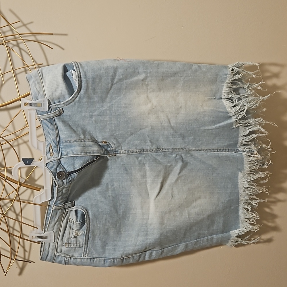 Denim mini skirt